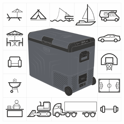 Yolco Mini Fridge 60 L TCX60 Carbon