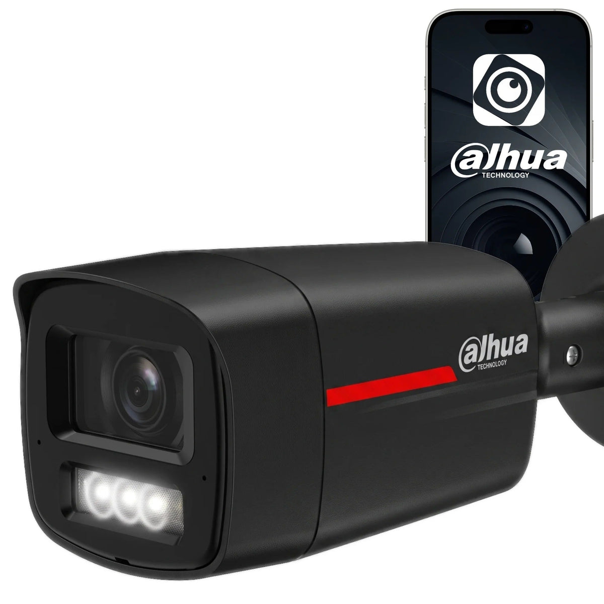 DAHUA IP Camera 8MP 4K UHD 2.8 mm | Model: IPC-HFW2849TL-S-LED-0280B-PRO-BLACK