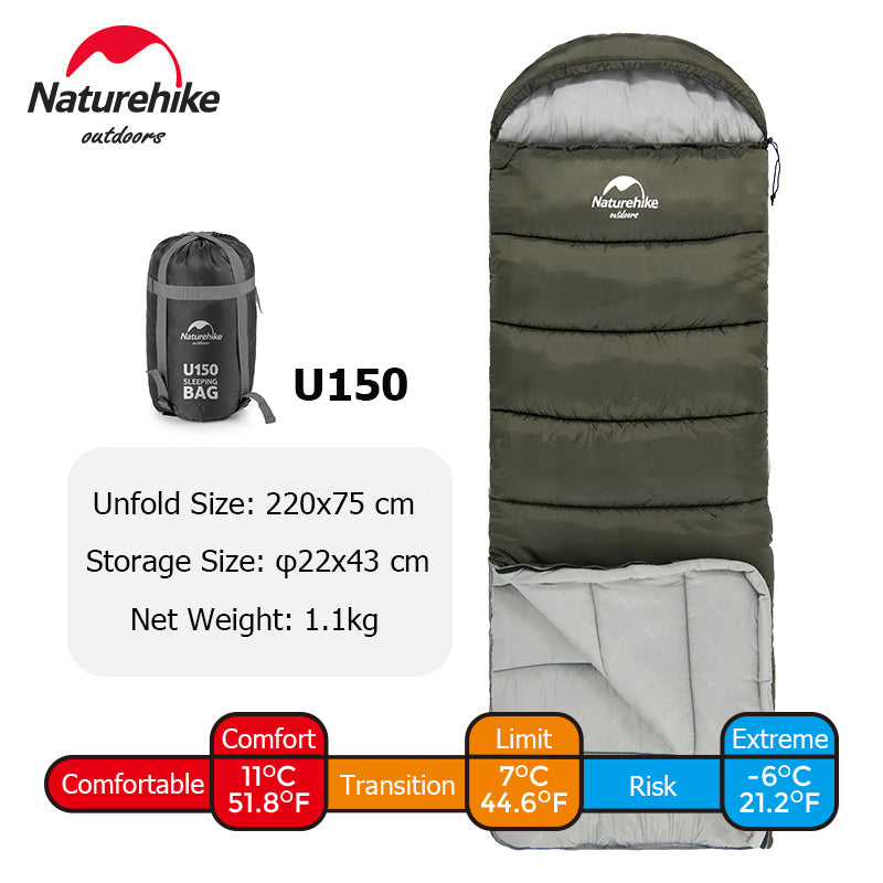 Naturehike Sleeping Bag U150 Coffee Right NH20MSD07