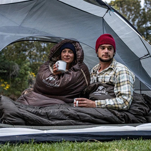 Naturehike Sleeping Bag U350S NH20MSD07, Coffee, Left-Hand, 3-Season