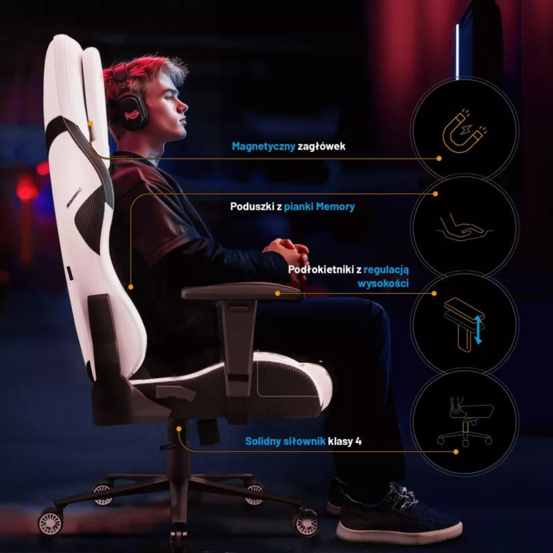 DIABLO CHAIRS X.One Prime Gaming Chair Normal Size Ghosted White | Model 51743