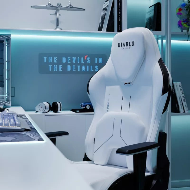 DIABLO CHAIRS X.One Prime Gaming Chair Normal Size Ghosted White | Model 51743