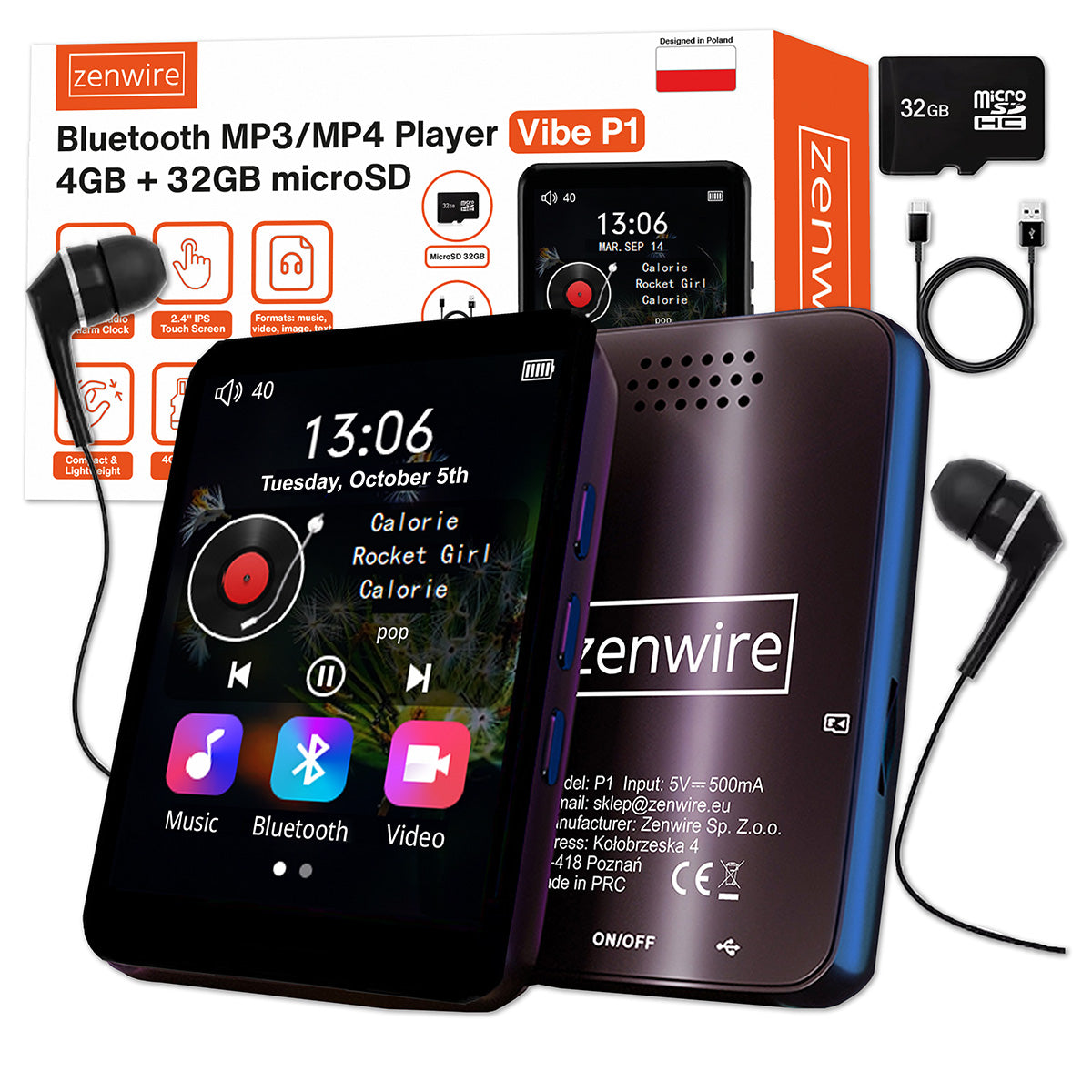 zenwire Vibe P1 Portable MP3/MP4 Player