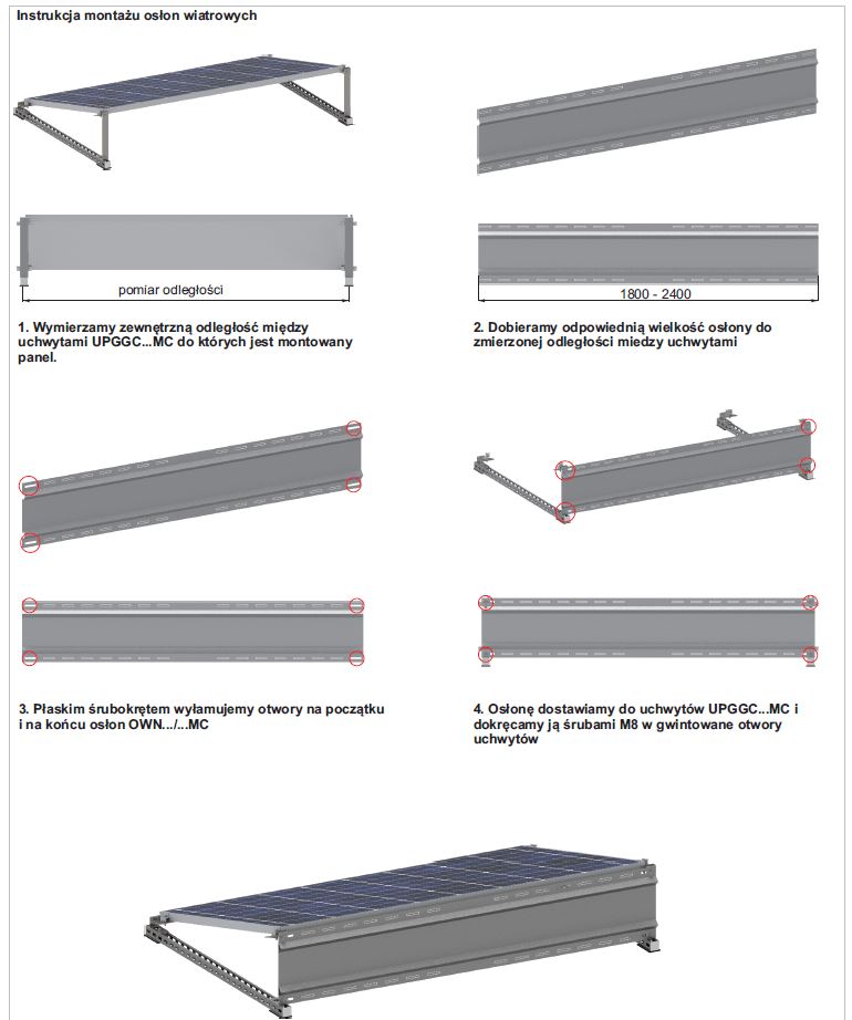 BAKS Universal Wind Shield with Adjustable Length OWN20MC, 1115 mm Each