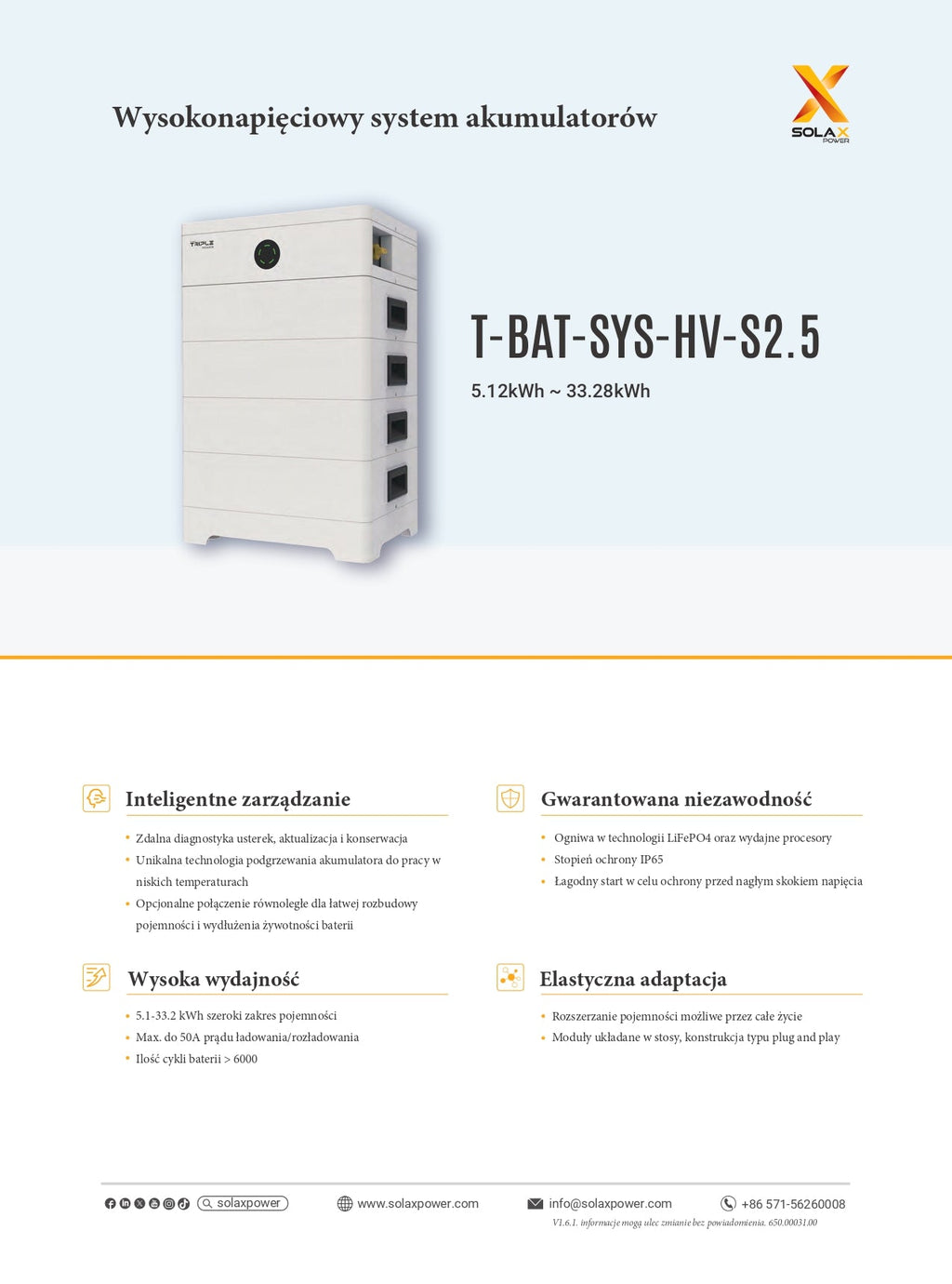 SOLAX Battery Management System TP-H25 TP-H36 33333 g 11135