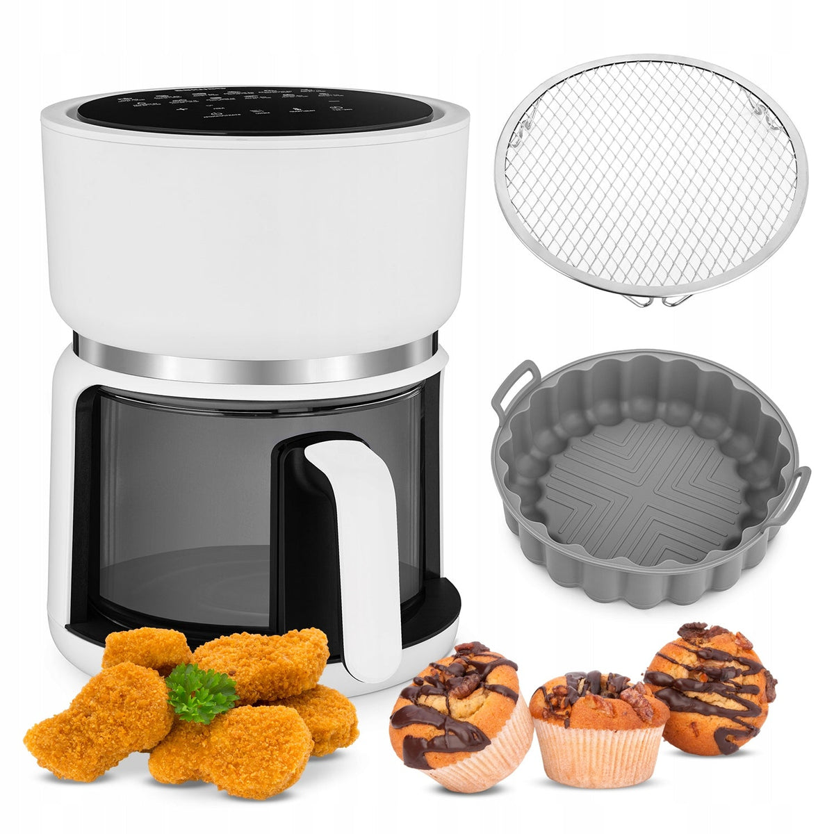 4SWISS Fryer 4Swiss ABB-G24 Pure Glass White 4.5 L Stand-alone 33424