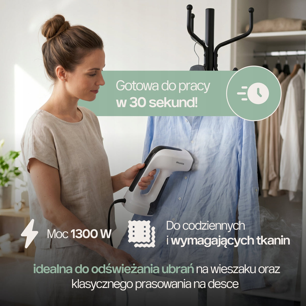 4SWISS Garment Steamer 4Swiss VS026 DuoSteam 280 mm Width 350 mm Height