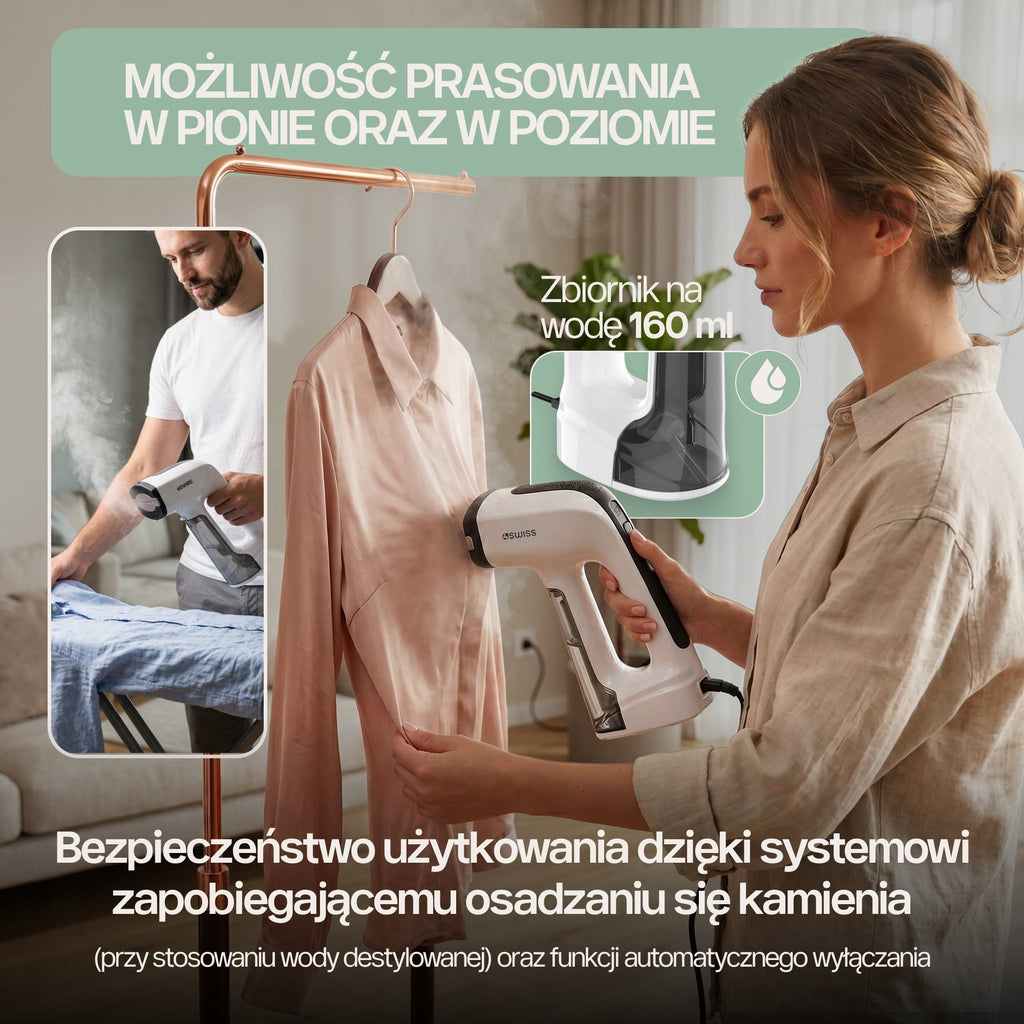 4SWISS Garment Steamer 4Swiss VS026 DuoSteam 280 mm Width 350 mm Height