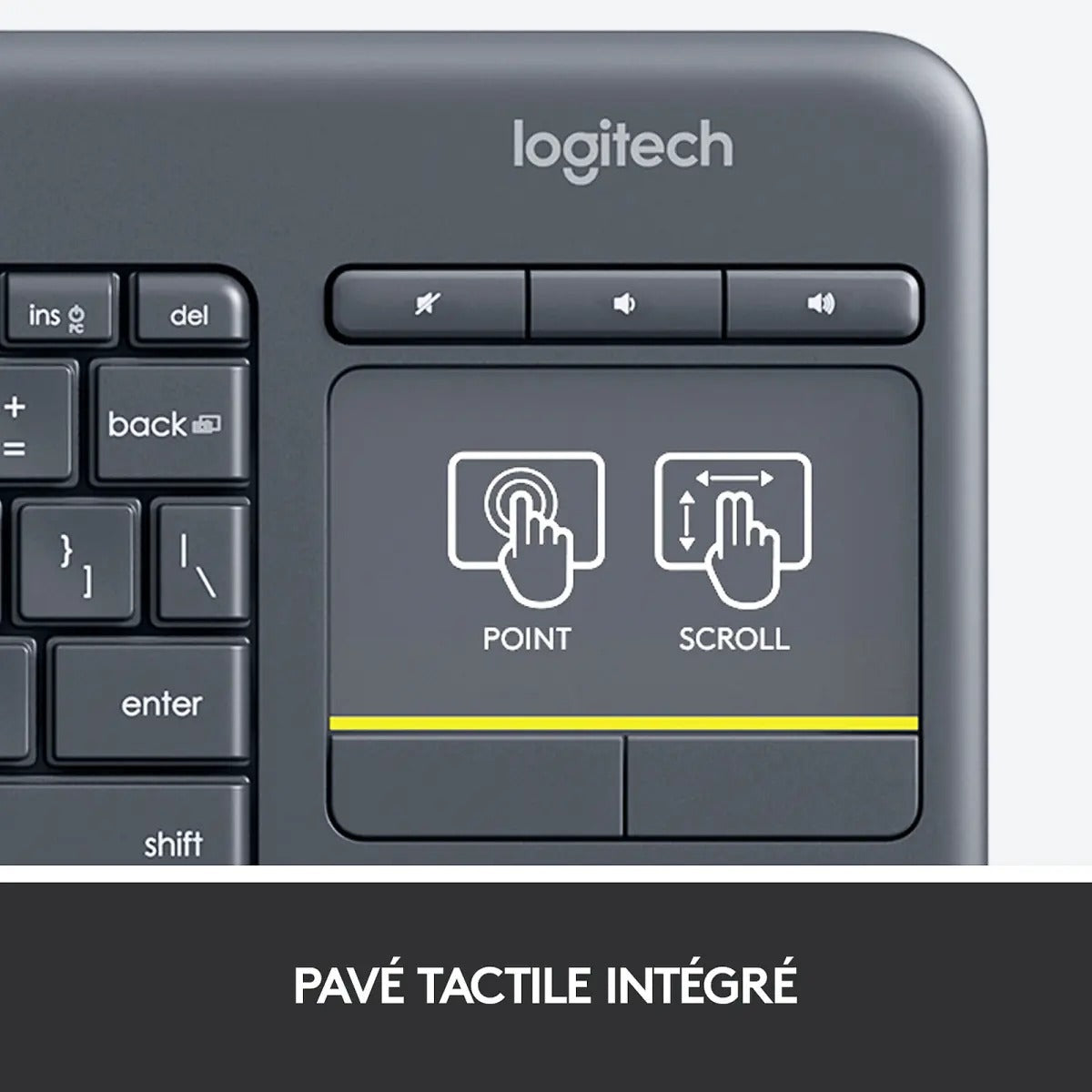 Logitech Wireless Keyboard K400 Plus USB 920-007145