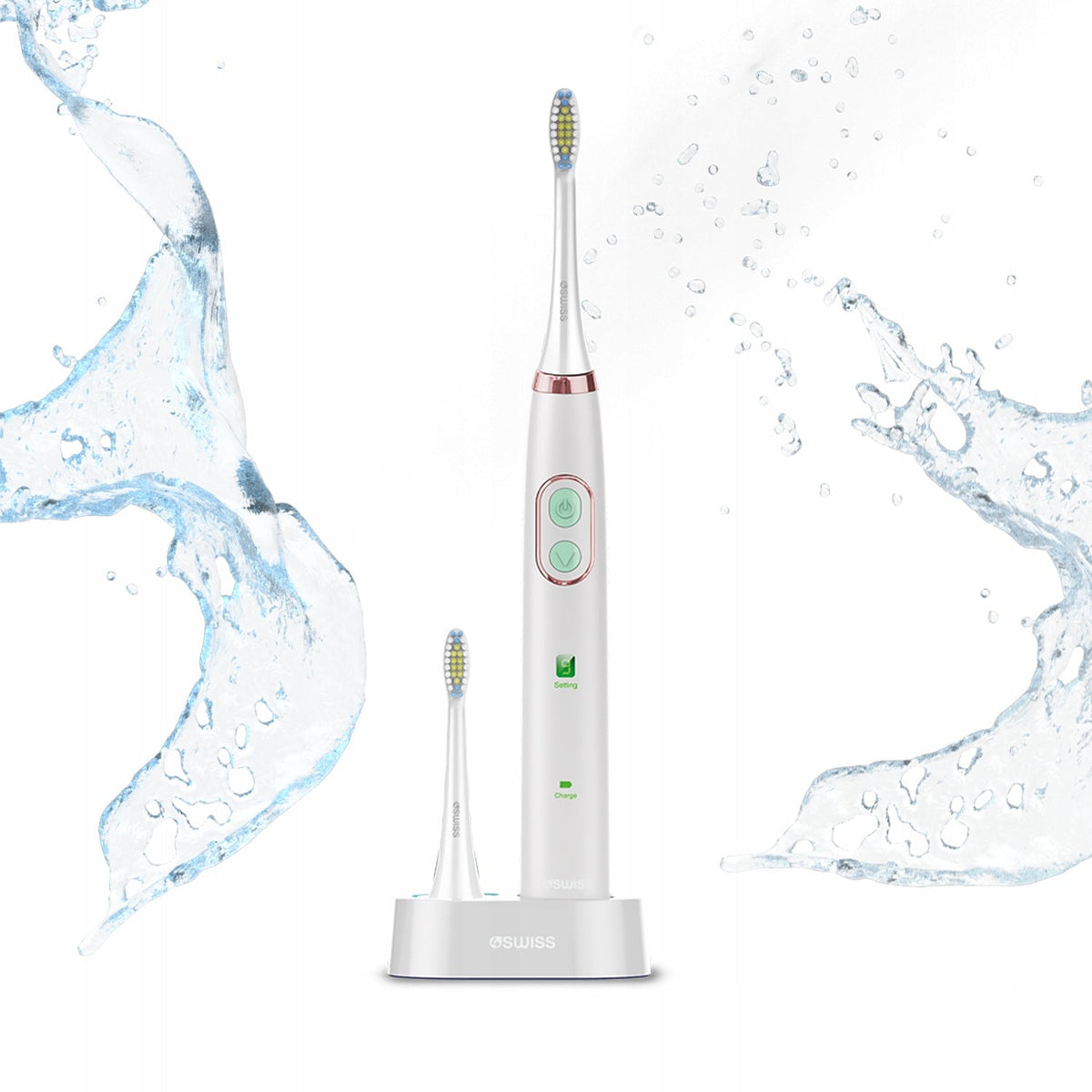 4SWISS Sensitive Care ST212 Golden Edition White Toothbrush | Model 56641