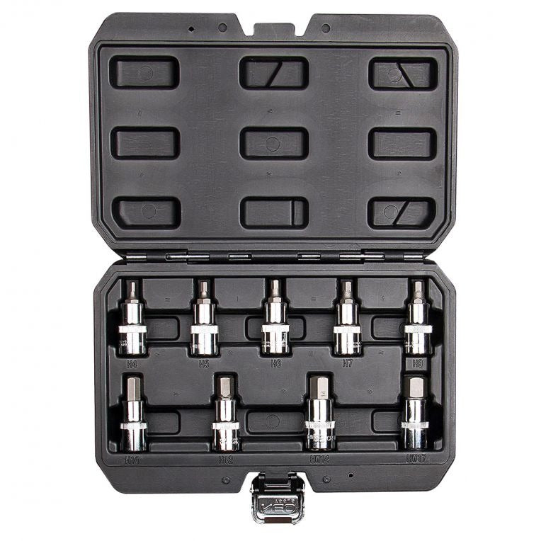 Hex bits with 55 mm socket  set of 9