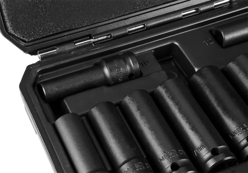 1/2  Impact Sockets  10-24 mm  Set of 10  CrMo
