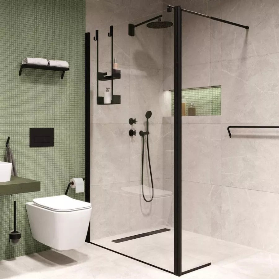 Deante Concealed Shower Mixer Nero with Shower Diverter BQT N44P