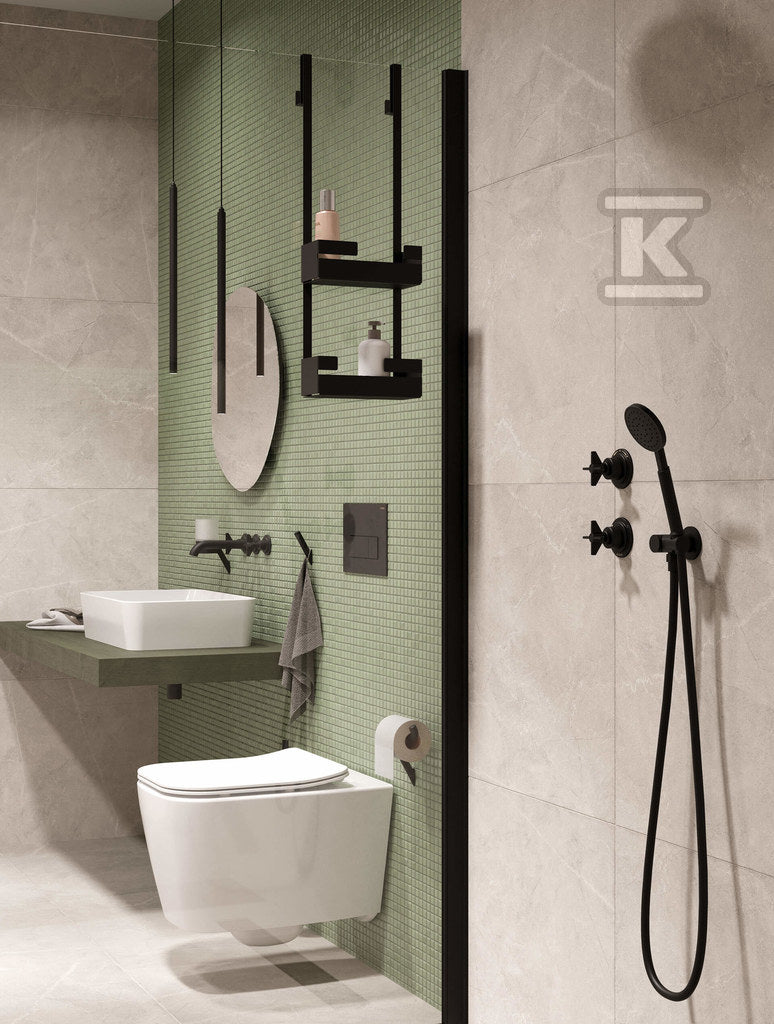 Deante Concealed Shower Mixer Nero with Shower Diverter BQT N44P