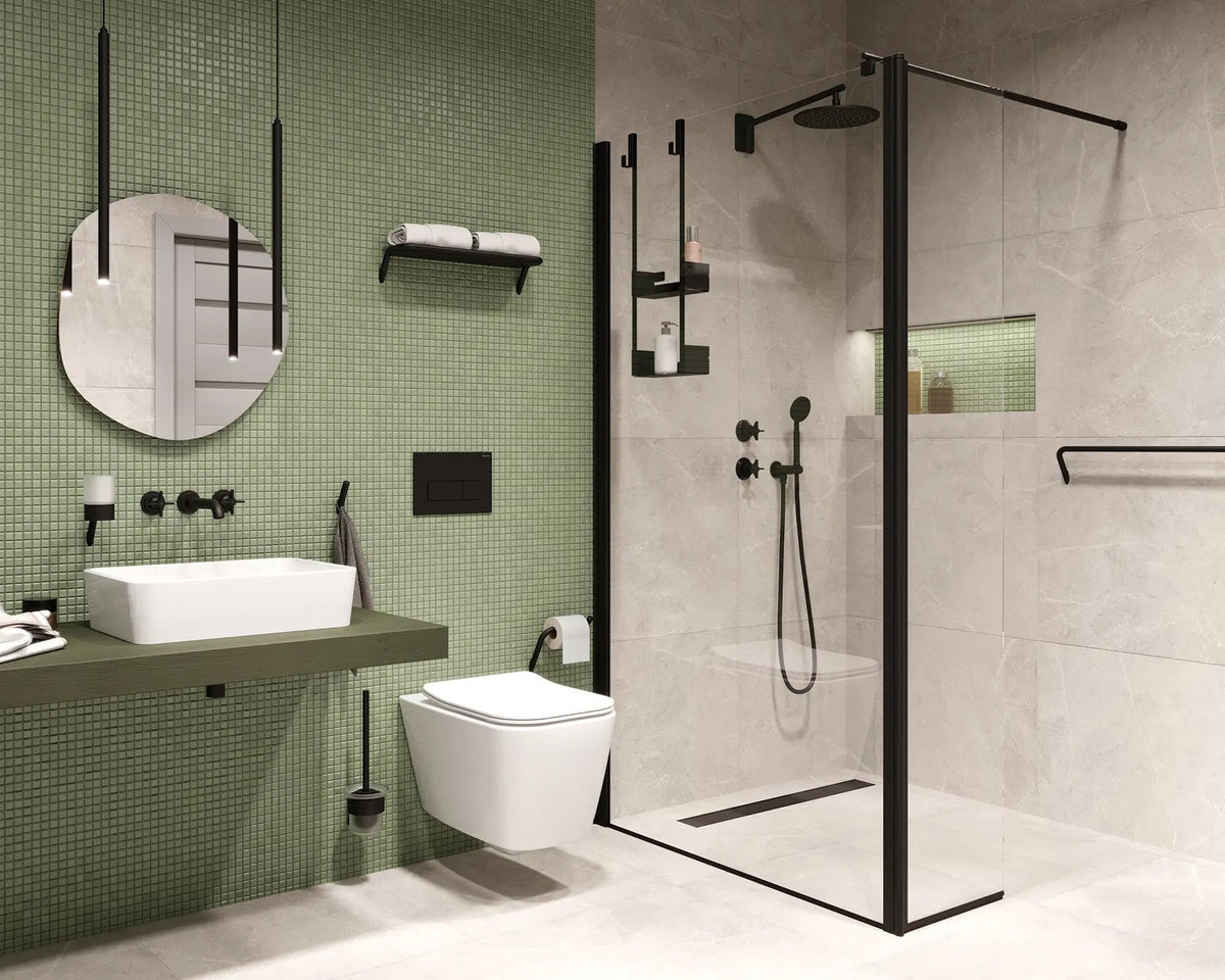 Deante Wall-Hung Toilet Brush Matte Black Silia ADIN711