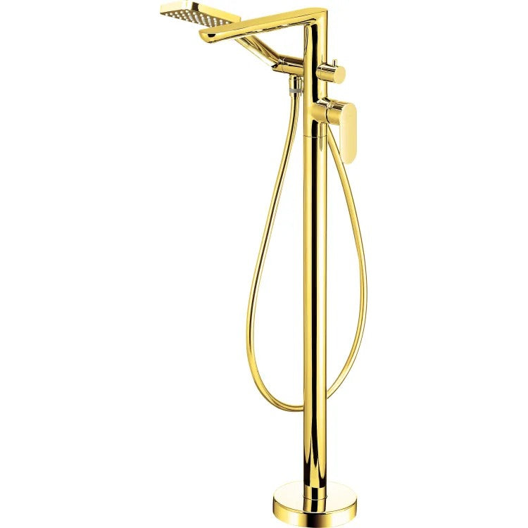 Deante ALPINIA Freestanding Bathtub Mixer Gold 3-Function Shower BGA Z17M