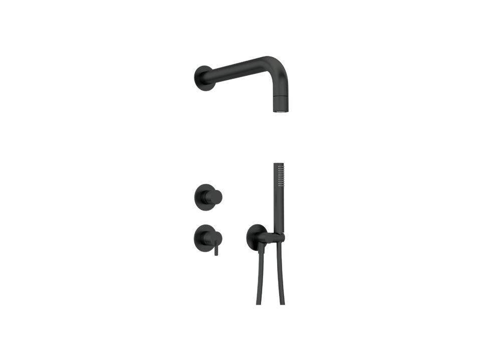 Deante Concealed Shower Set Matte Black Standard with Hand Shower NQSN9XK