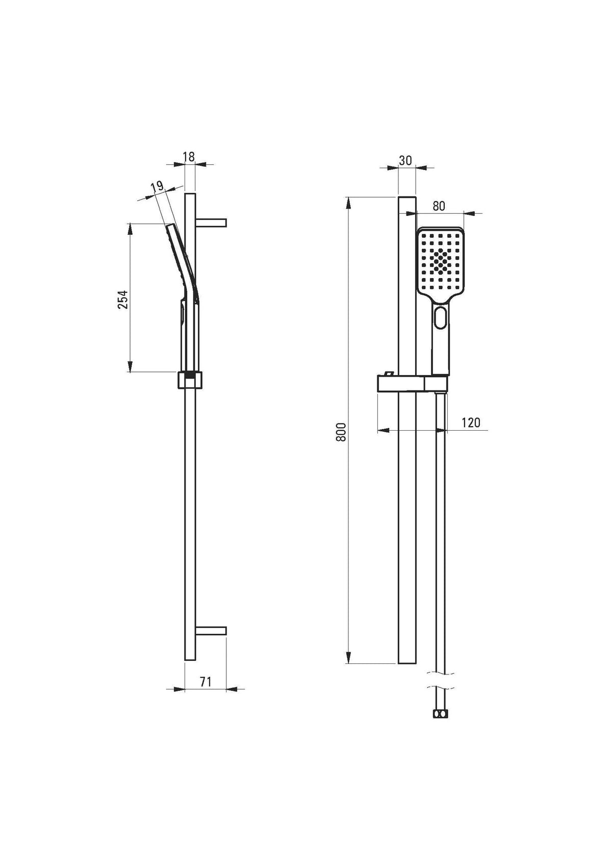 Deante Shower Set 3-Function Wall-Mounted Gold Alpinia NGAZ52K