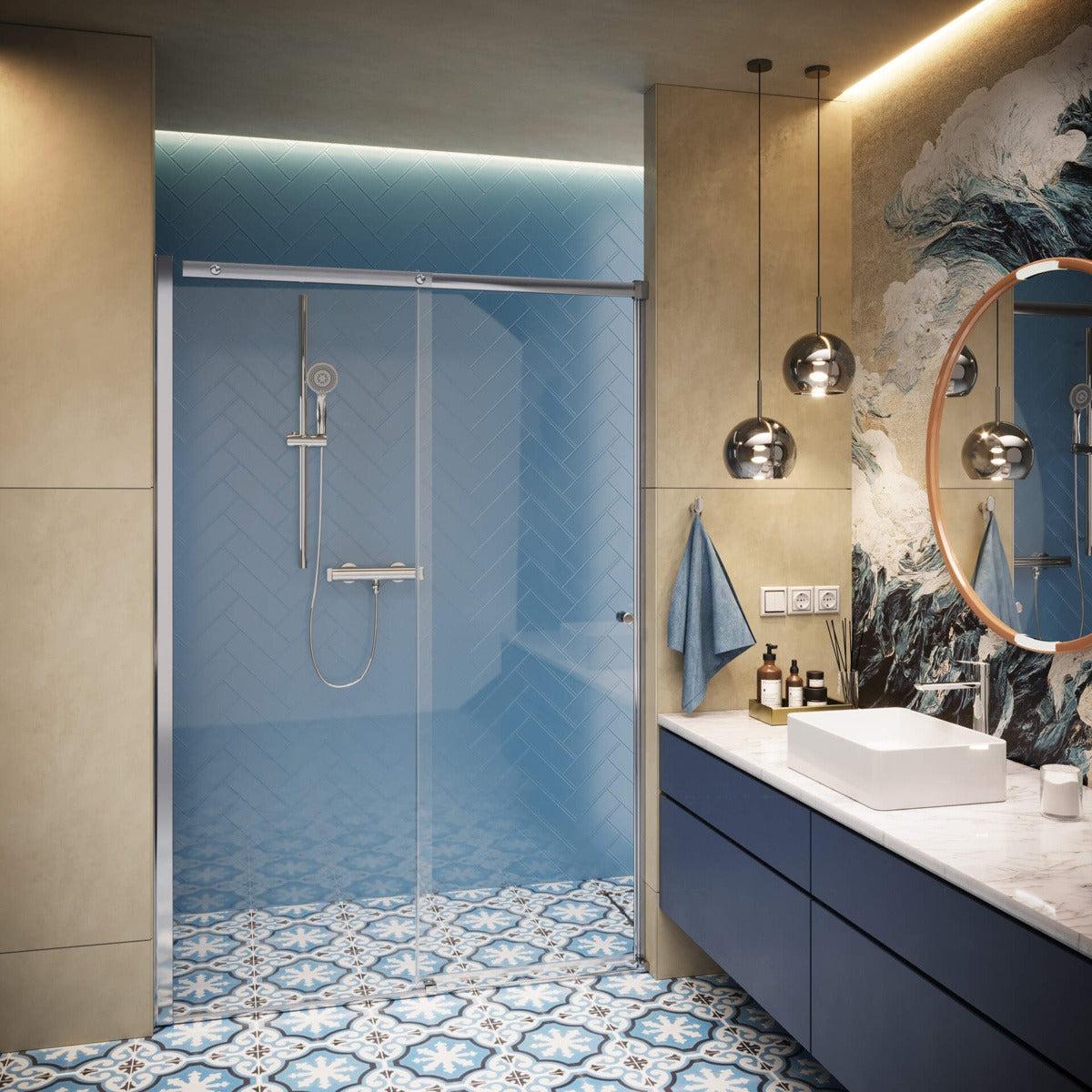 Deante Arnika Shower Set Chrome 3-Function Wall-Mounted 1500mm