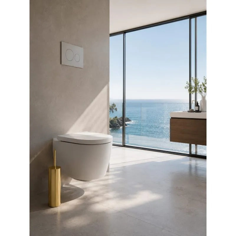 DEANTE Freestanding Toilet Brush Brushed Gold 375 mm ADI R712