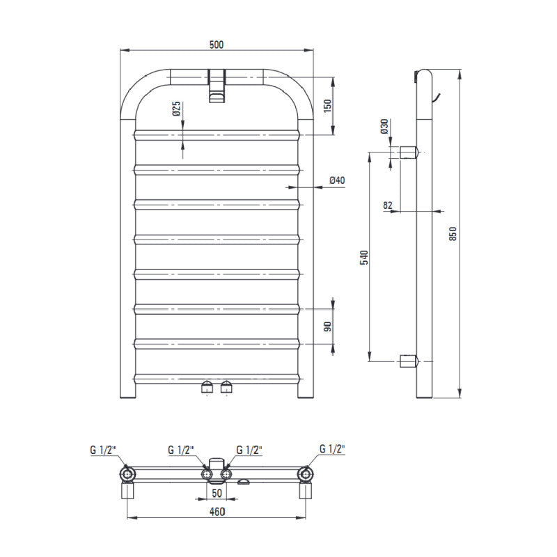 Thermostatic Valve for Bathroom Radiator - Right AGI FZP1