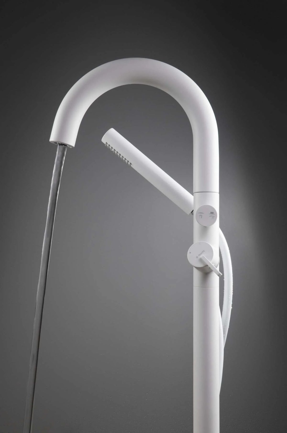 Deante Freestanding Bath Faucet with Shower Set Brass Alabaster BQS A17N
