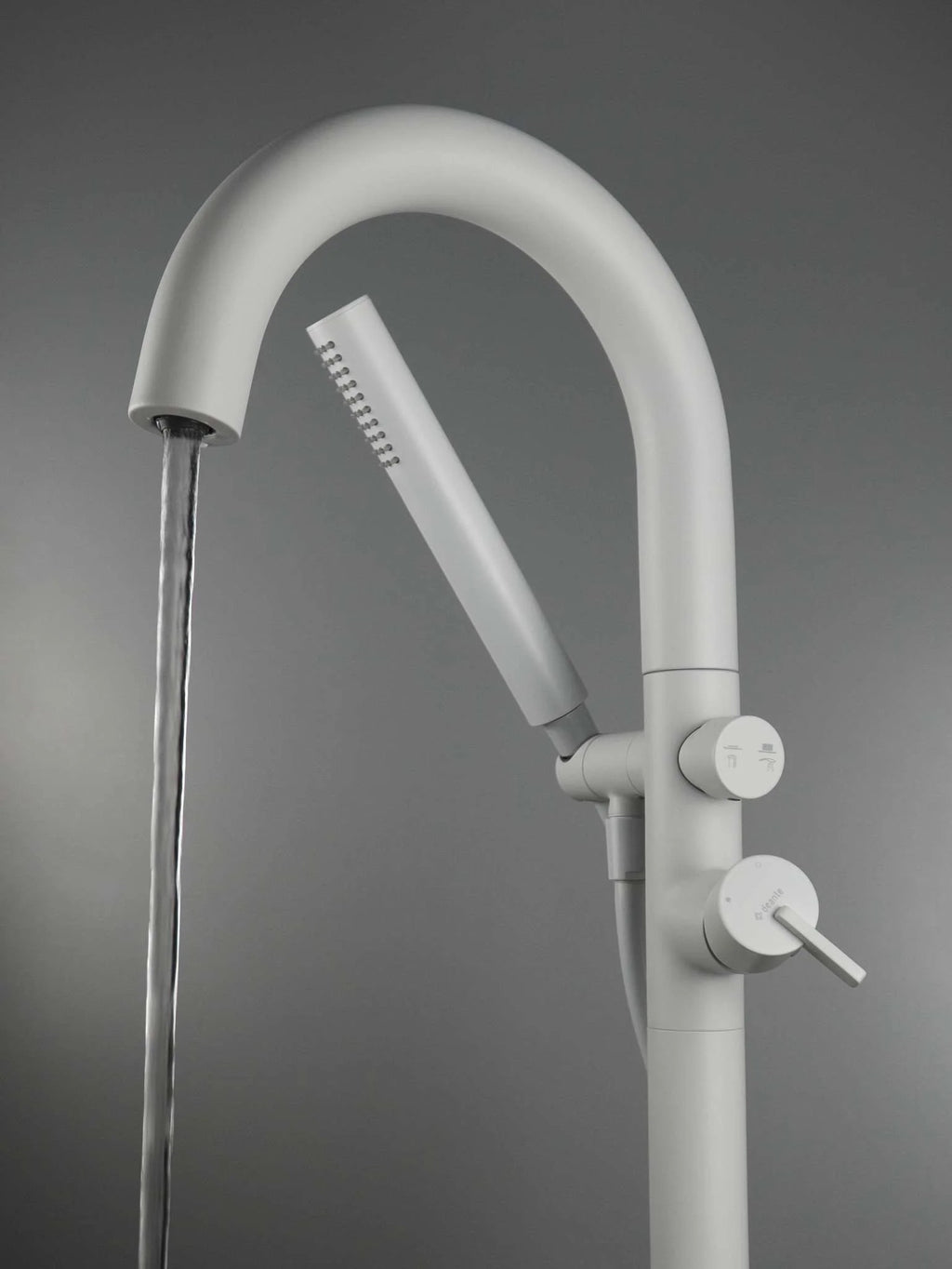 Deante Freestanding Bath Faucet with Shower Set Brass Alabaster BQS A17N