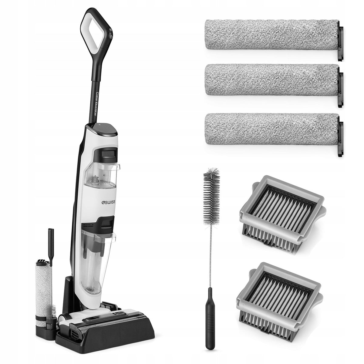 4SWISS Cordless Vacuum Cleaner VC024 CleanBooster White | Model 33726