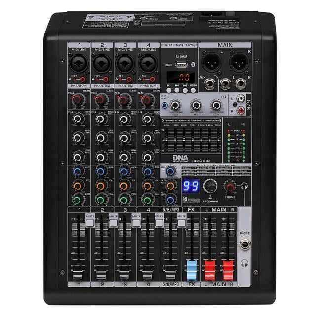 HLC 4 MK2 Analog Mixer USB MP3 Bluetooth Phantom DSP Processor
