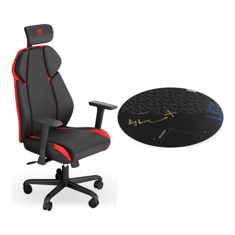 ENDORFY Gaming Chair Meta RD Black-Red (EY8A006) + Floor Pad FP110C