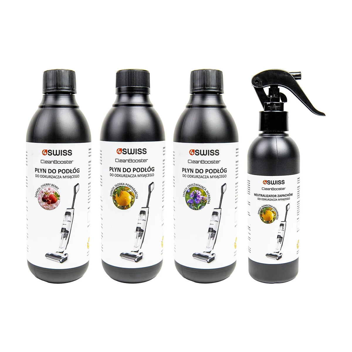 4SWISS VC024 CleanBooster Black Vertical Vacuum Cleaner | Model 46954