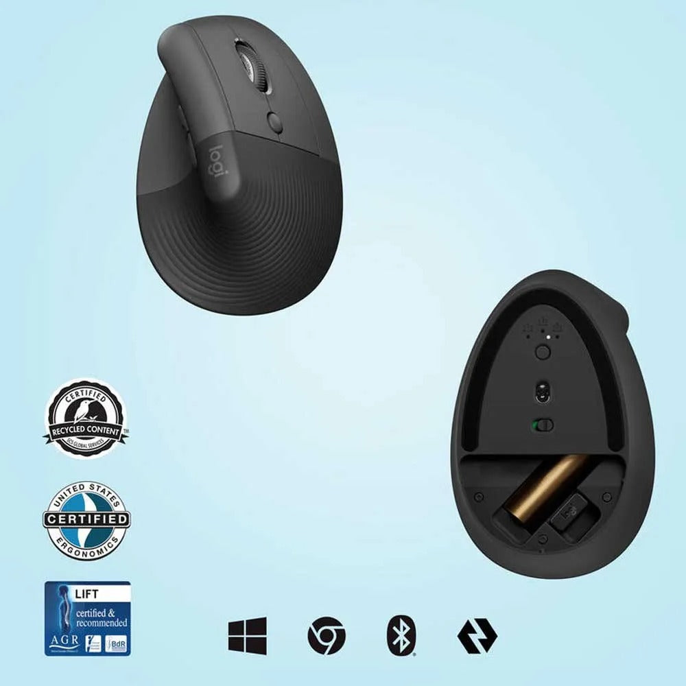 Logitech Lift Graphite Wireless Mouse (910-006473) + Ergo K860 (920-010108)