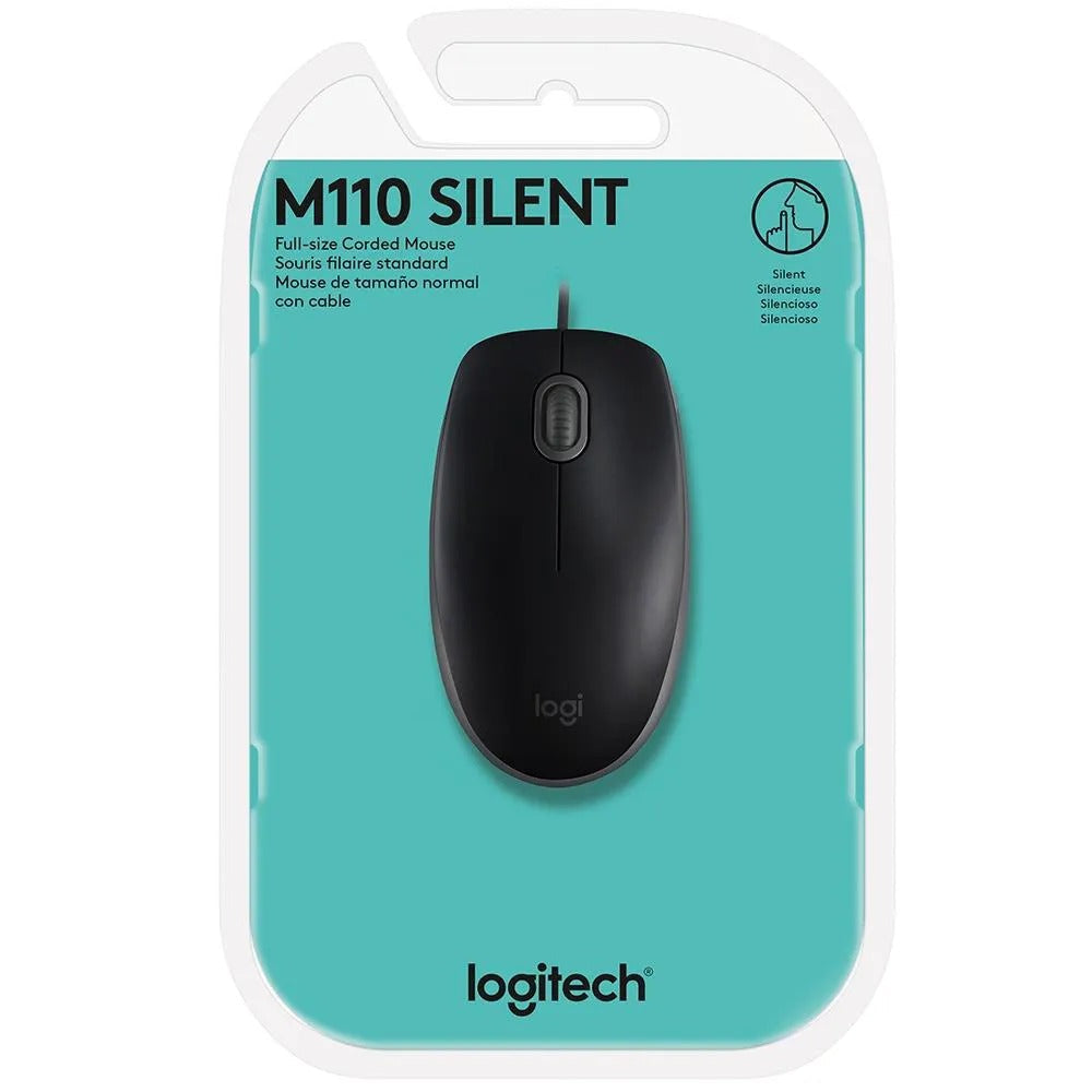 Mysz Logitech Logitech myš Corded M110 tichá  šedá  EMEA + Studio Series - GRAPHITE (956-000049)