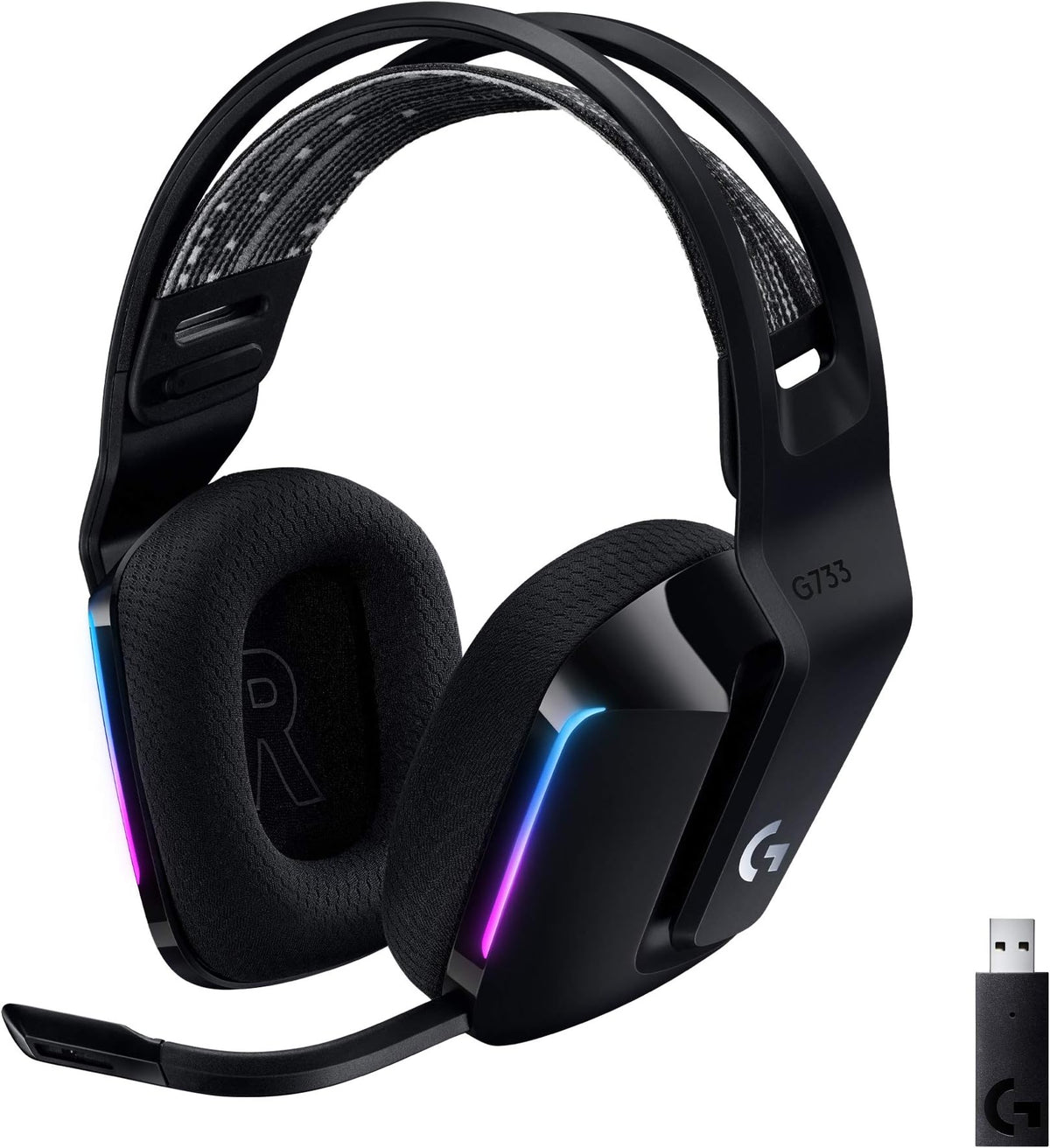 Logitech G733 Lightspeed Headphones Black + G PRO X SuperLight 2 | Model 52302