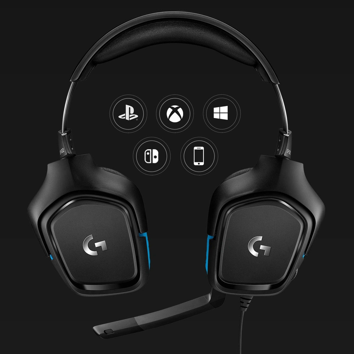 Logitech G432 Blue Headphones | Model 981-000770