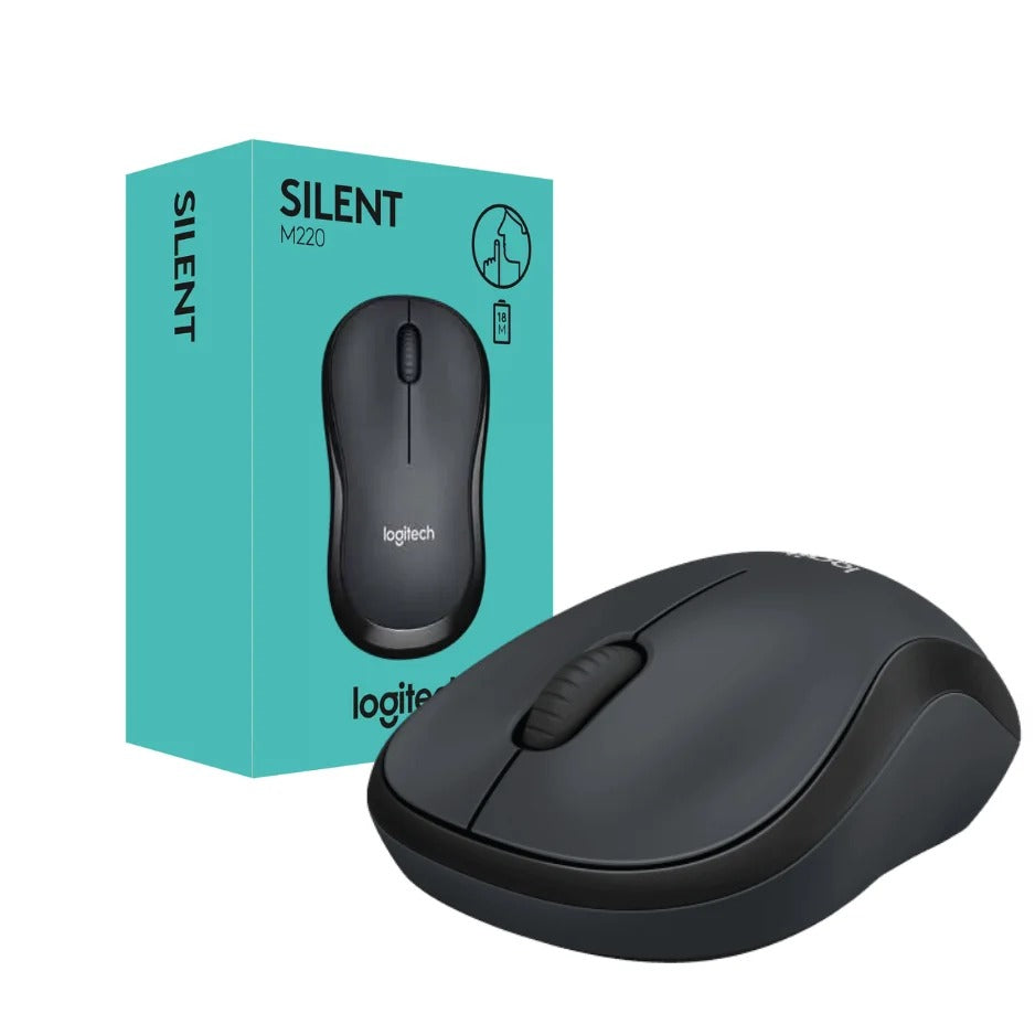 Logitech Mouse M220 Silent + Studio Series - MID GREY (910-004878)
