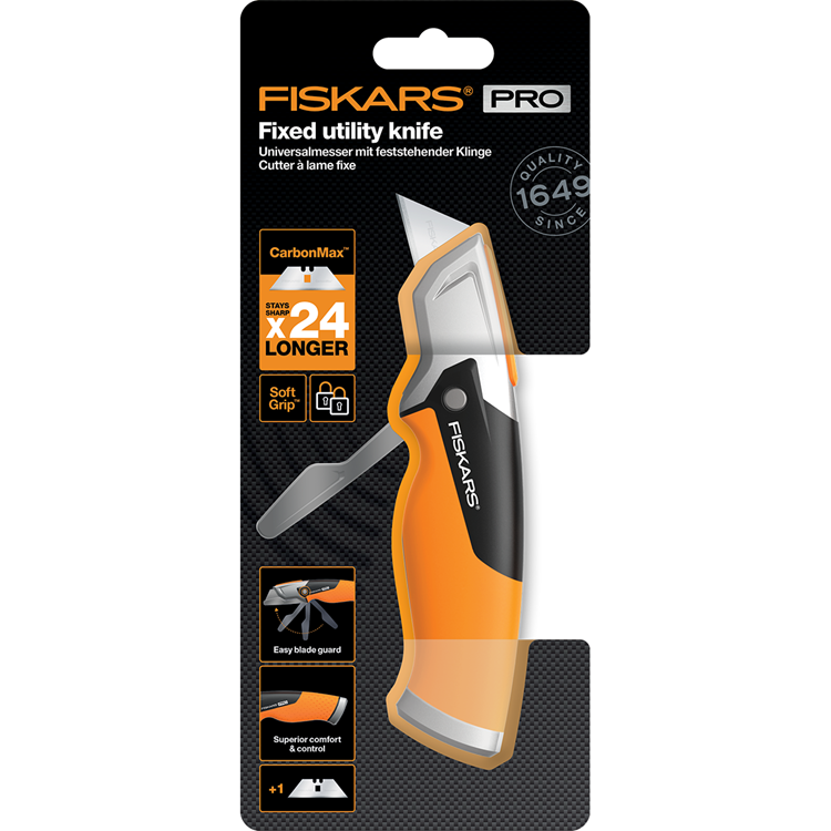 Fiskars 1027222 CarbonMax Universal Knife Fixed Blade 1 pc. (1027222)