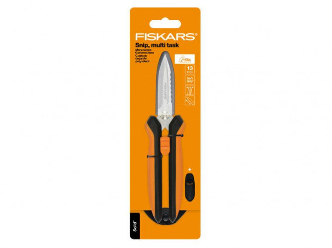 Fiskars Multi-Purpose Garden Shears 20.6 cm Stainless Steel Blades Black/Orange SP-320 (1063328)