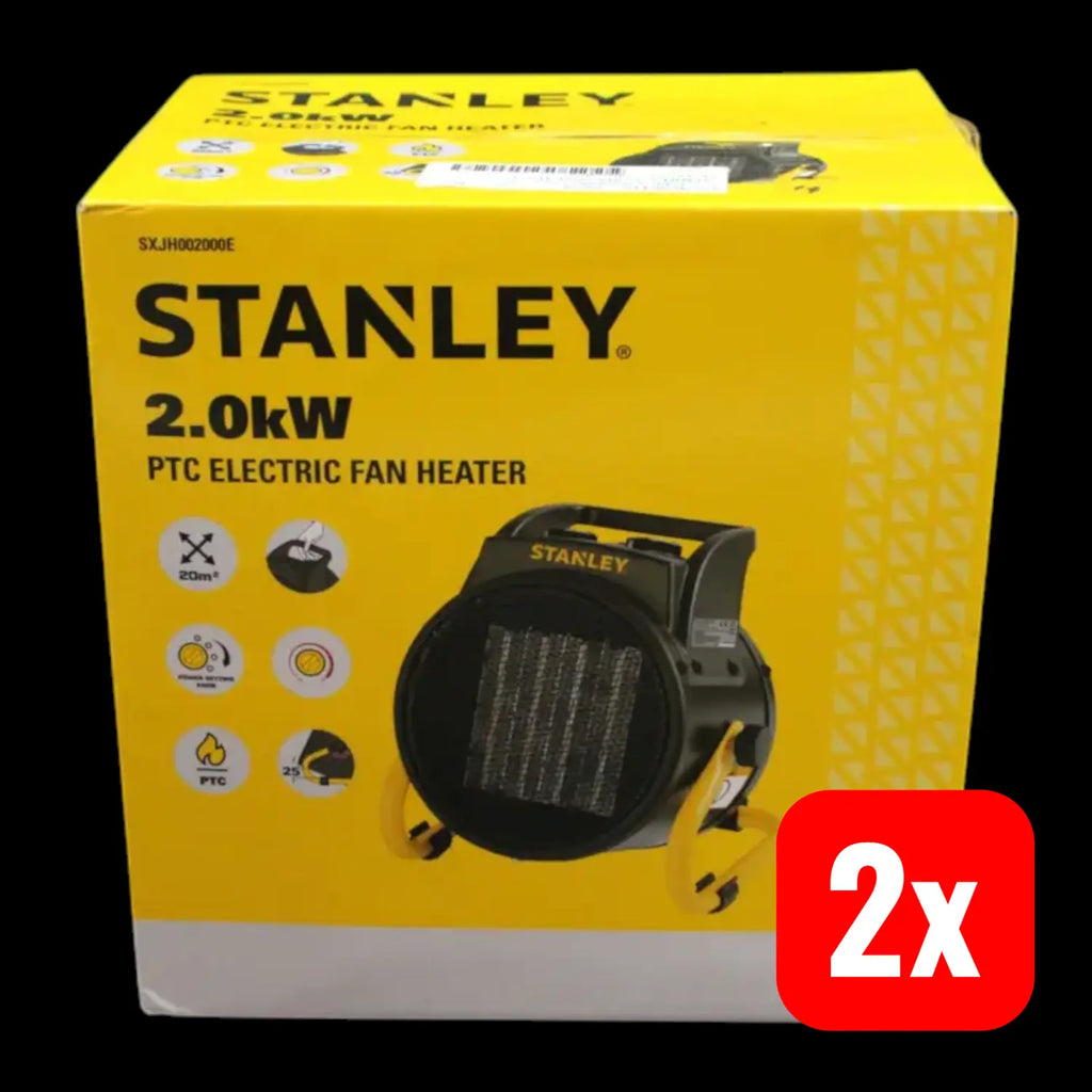 Stanley SXJH002000E 2000W Heater for 20 m² - Black/Yellow (SXJH002000E)