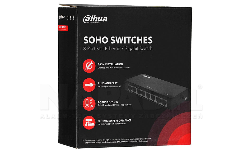Dahua Technology 8-Port Unmanaged Gigabit Switch PFS3008-8GT-V2