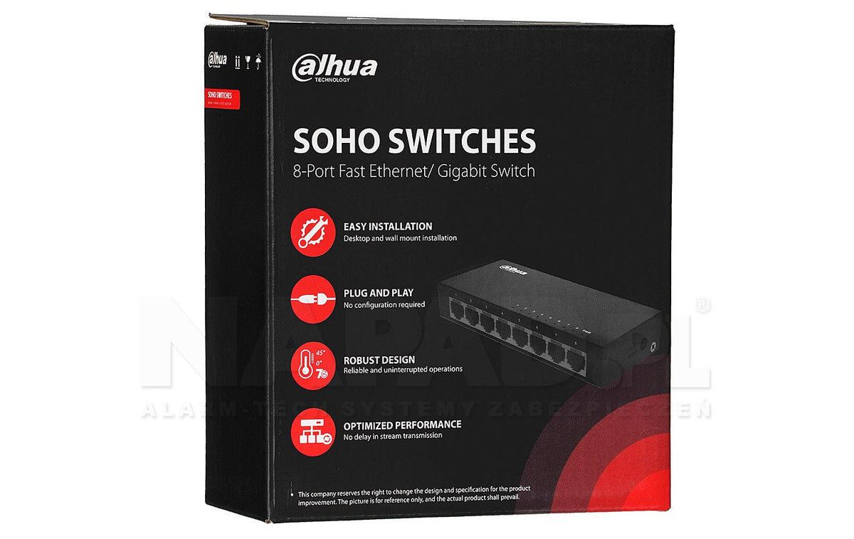 Dahua Technology 8-Port Unmanaged Gigabit Switch PFS3008-8GT-V2