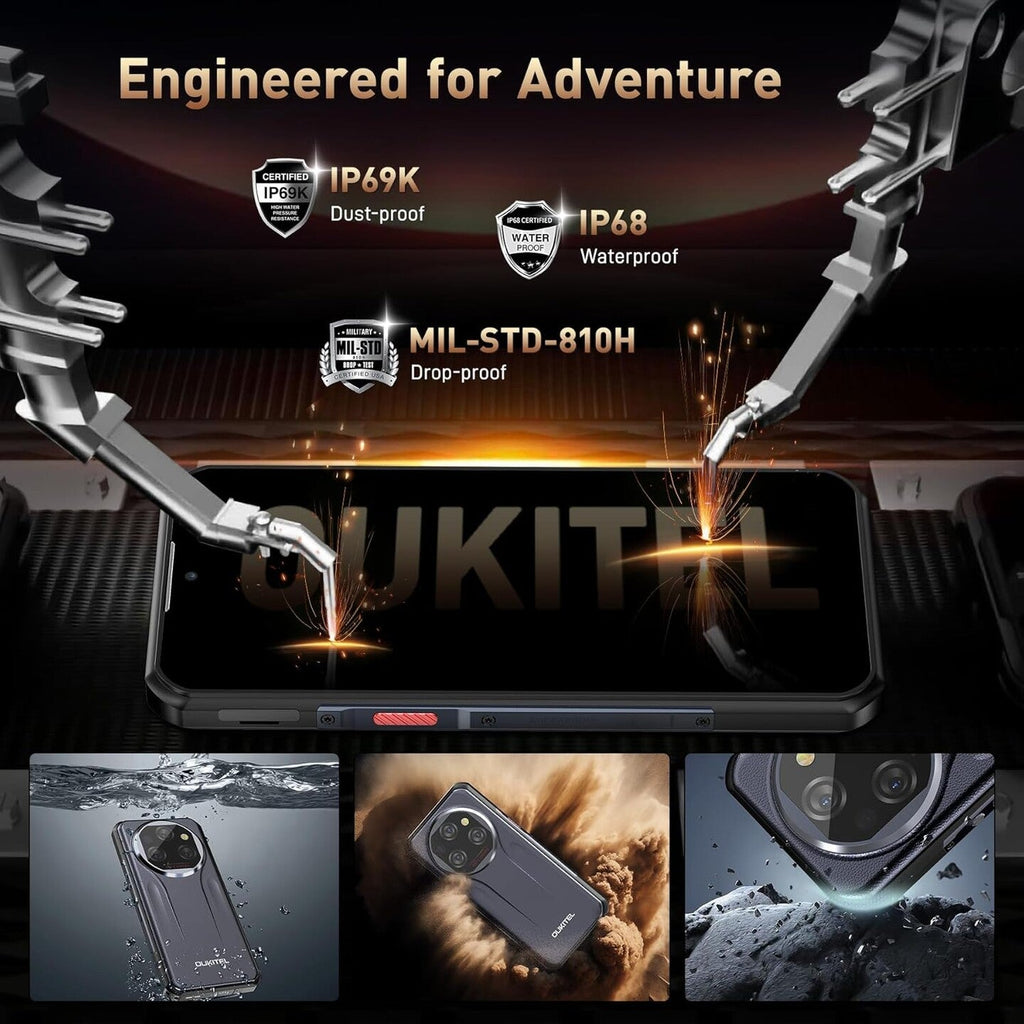 OUKITEL WP39 Pro 6.52" Smartphone 12GB 512GB 11000mAh Gold WP39Pro-GD/OL
