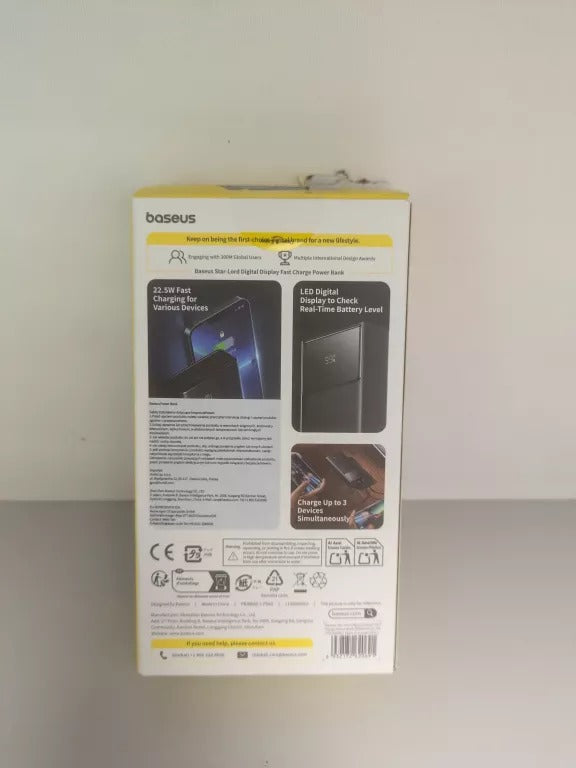 Baseus Powerbank Star-Lord 20000mAh 22.5W with Display Black