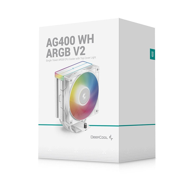 Deepcool K Cooler AG400 White ARGB V2 - 31.6 dB - AMD Socket AM4 (Ryzen)