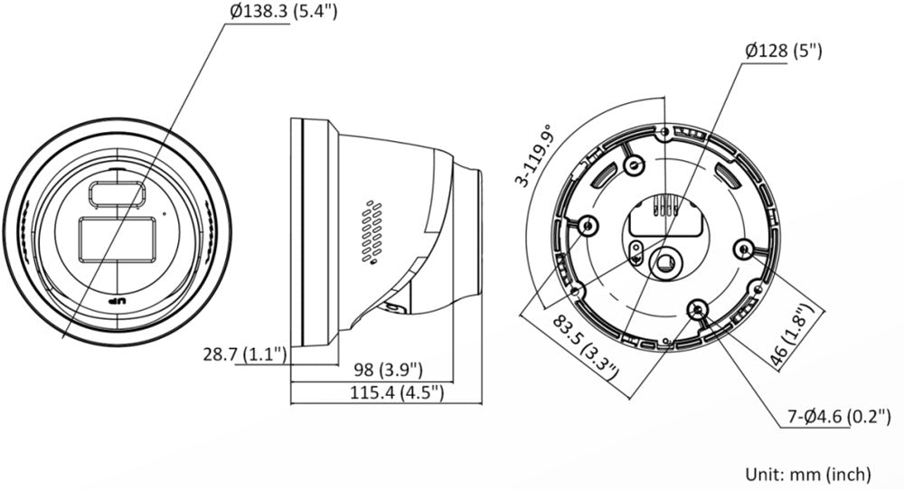 Hikvision DS-2CD2387G3-LIS2UY/SL Network Camera 2.8 mm
