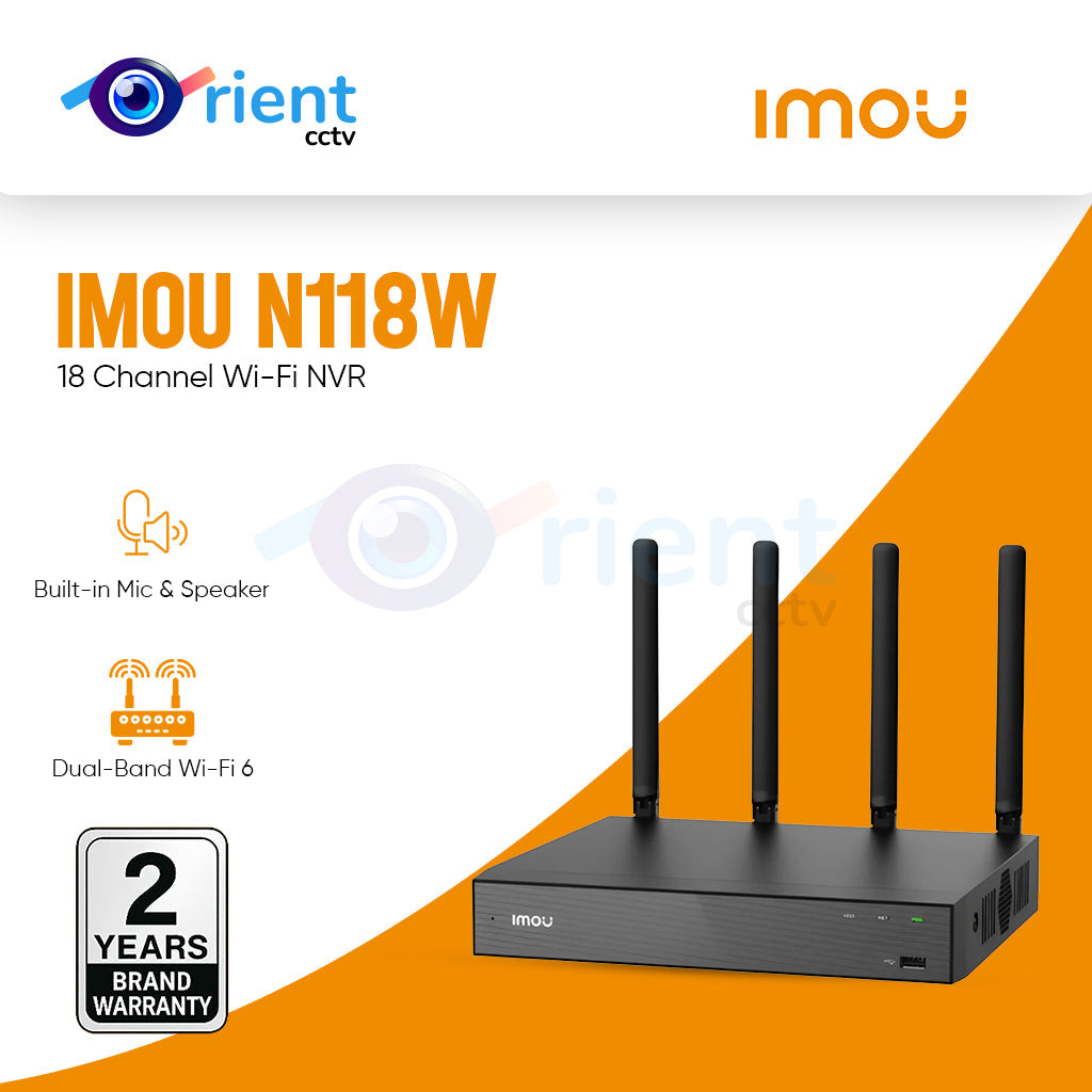 imou IP NVR 18 Channels Wi-Fi Recorder | Model: NVR-N118-8A0E-P