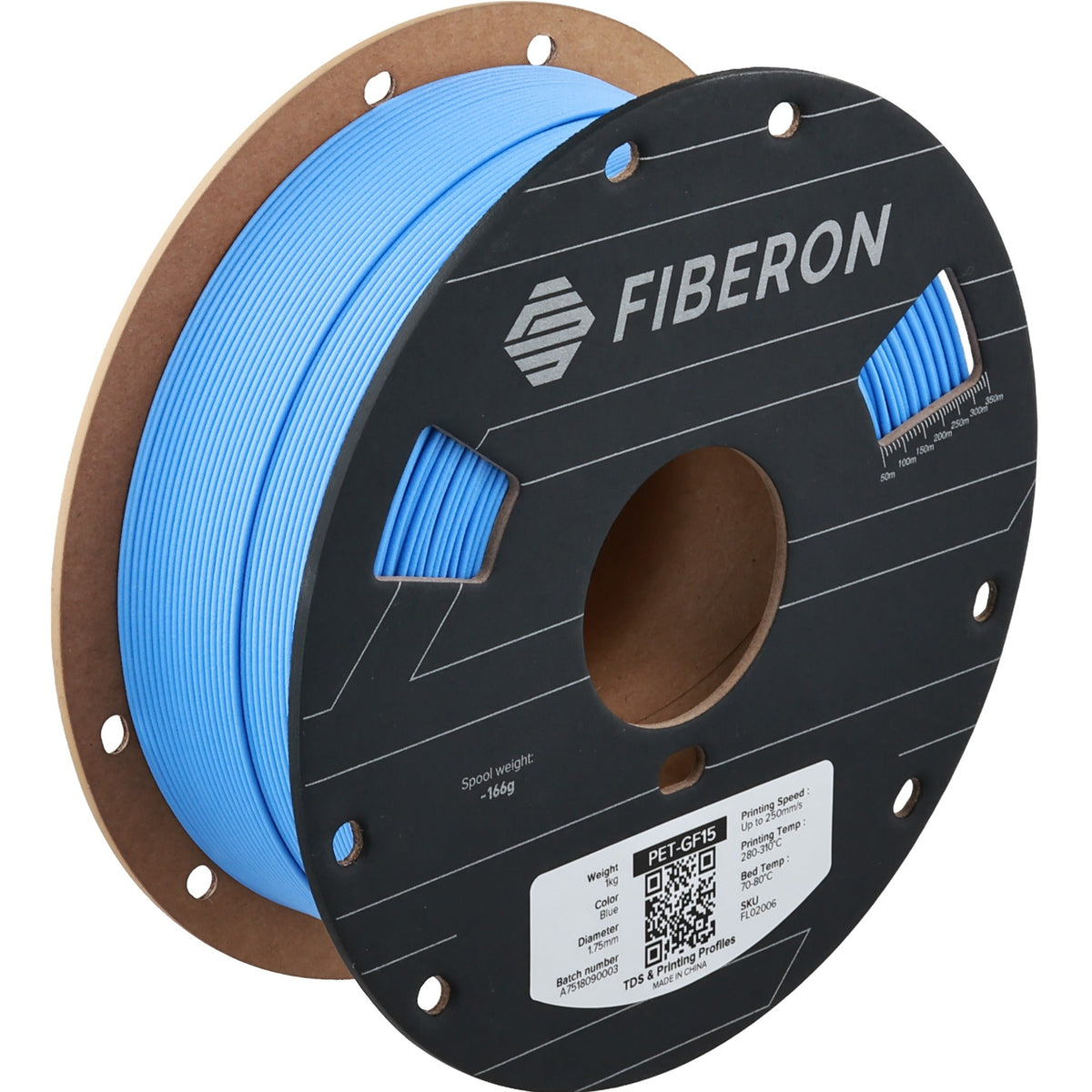 POLYMAKER FIBERON - PET-GF15 1.75 mm - Blue - 0.5 kg - 3D Filament - FL02006