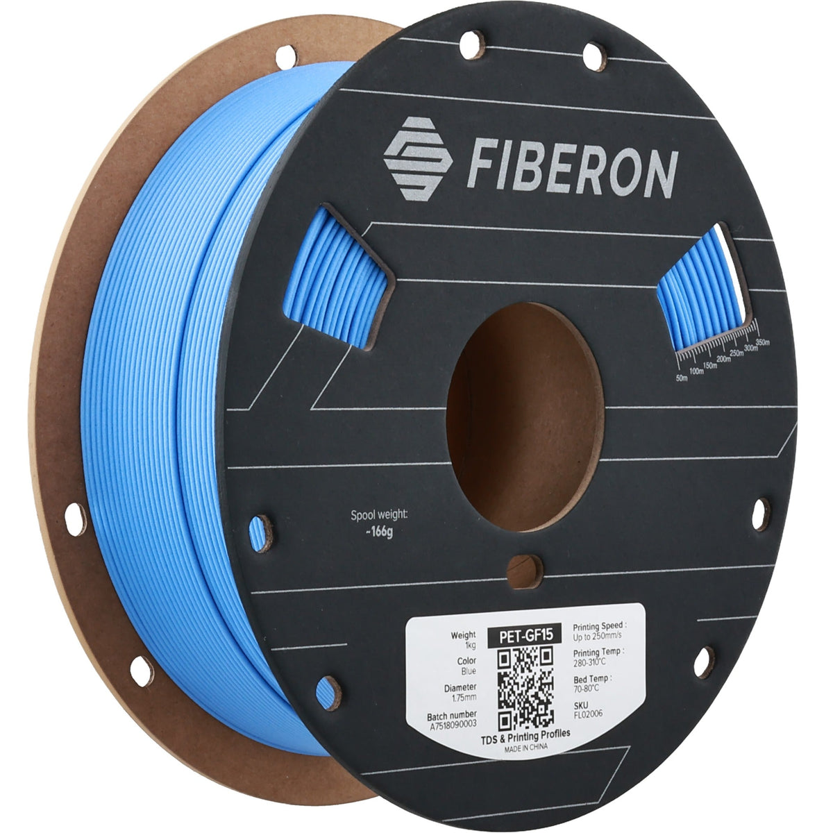 POLYMAKER FIBERON - PET-GF15 1.75 mm - Blue - 0.5 kg - 3D Filament - FL02006