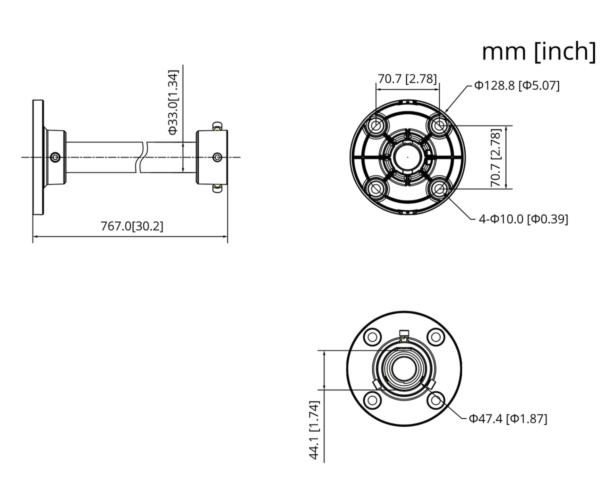 DAHUA Ceiling Mount PFB220C-B Monitor Bracket 3787 g