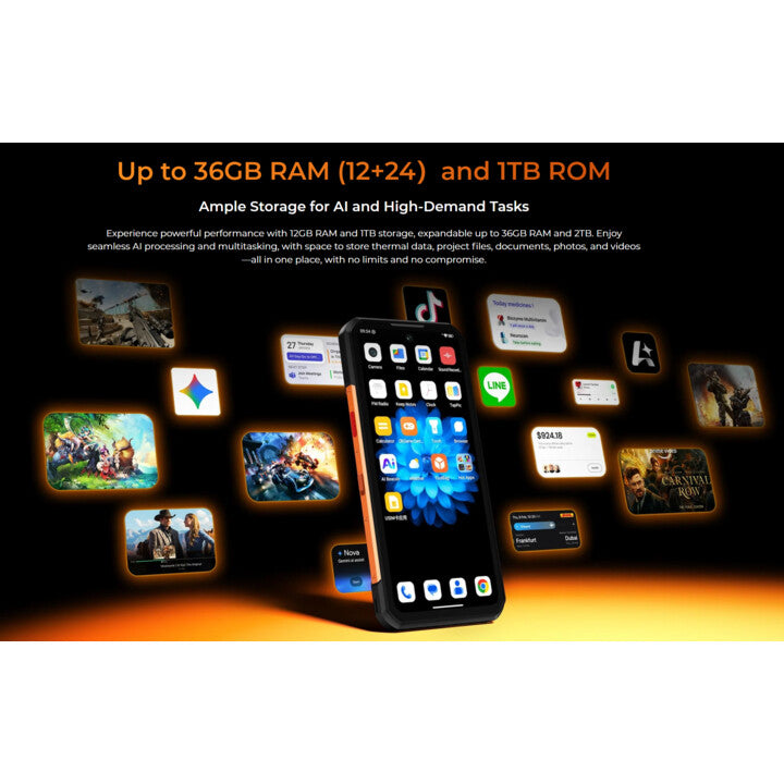 OUKITEL Smartphone WP500 6.78" 12GB/1TB 10000mAh Orange
